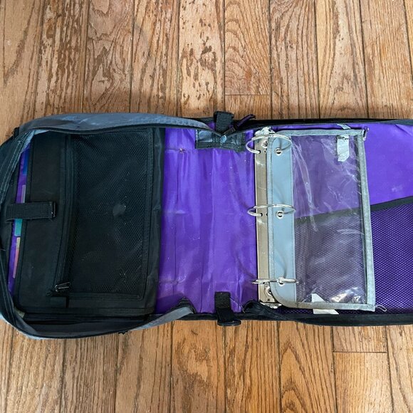 Case-It 3-Inch Zipper Storage Binder - Purple - Picture 2 of 4